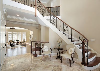 foyer with the staircase